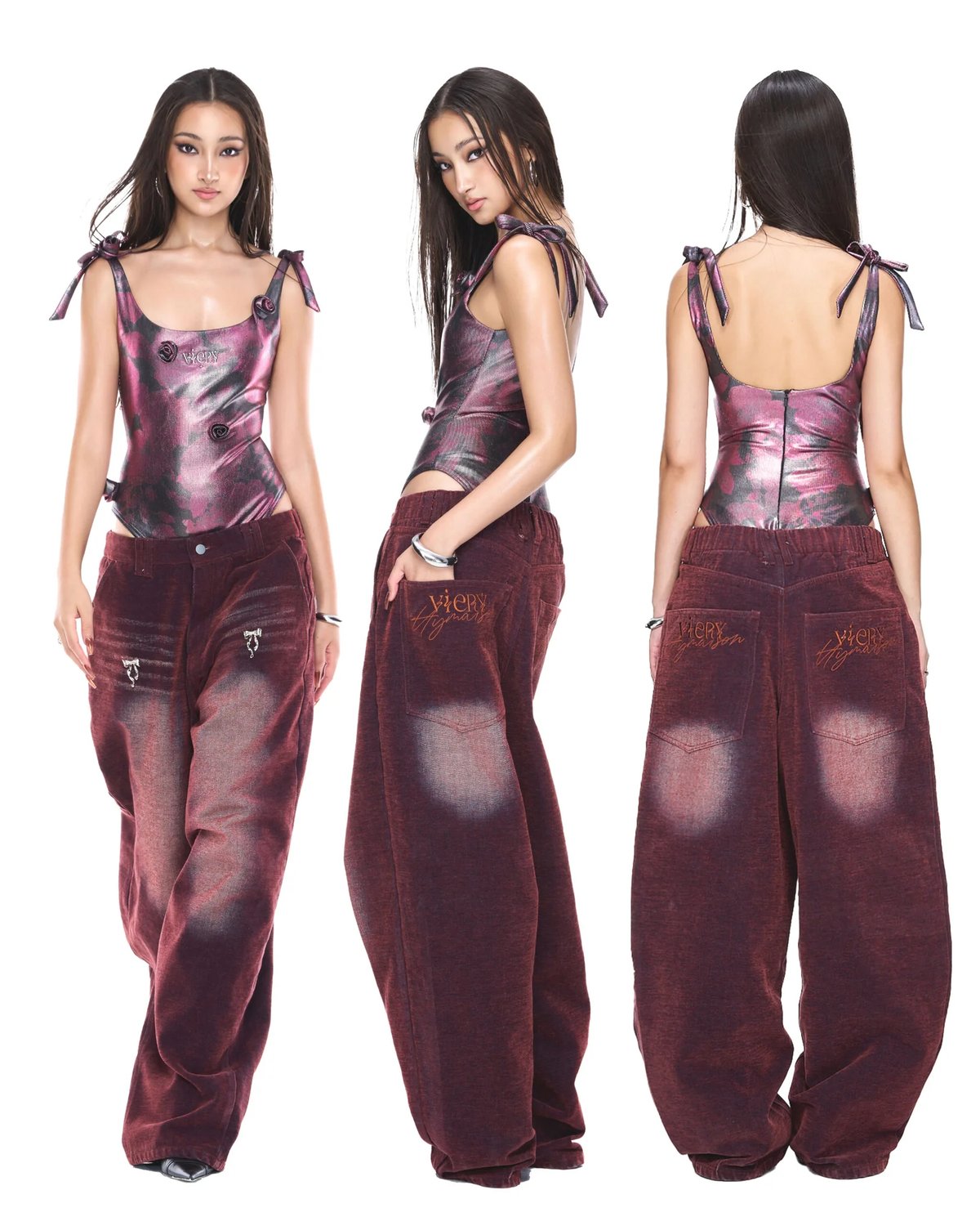 VIERY Tequila Waxed Denim Pants