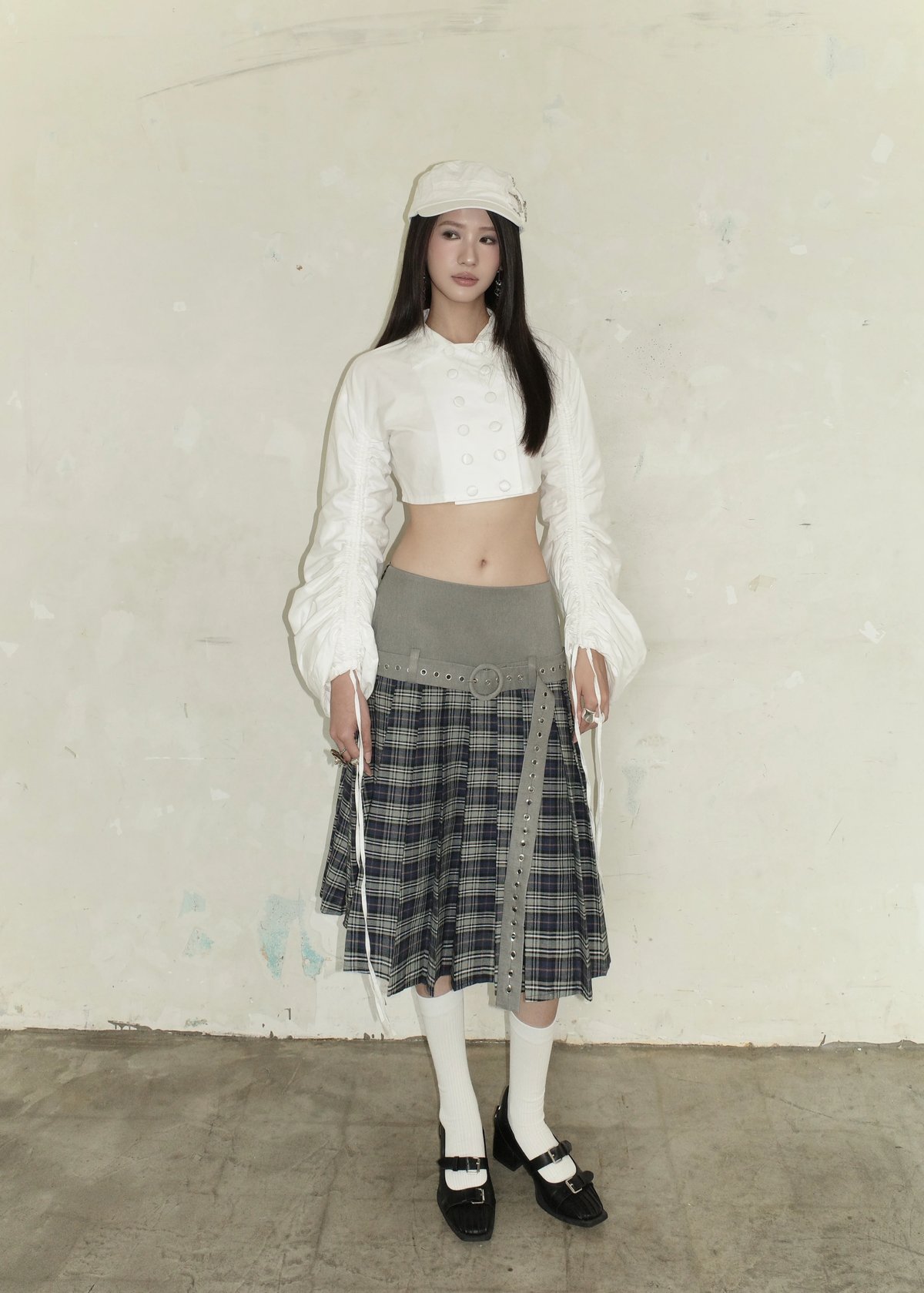 INTO.EIGHT Ruch 復古雙排扣短版結構襯衫