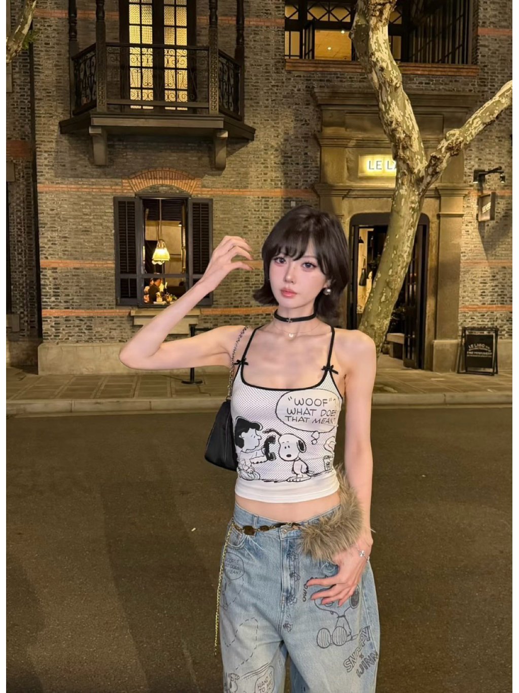 1jinnstudio Snoopy Graphic Camisole Top