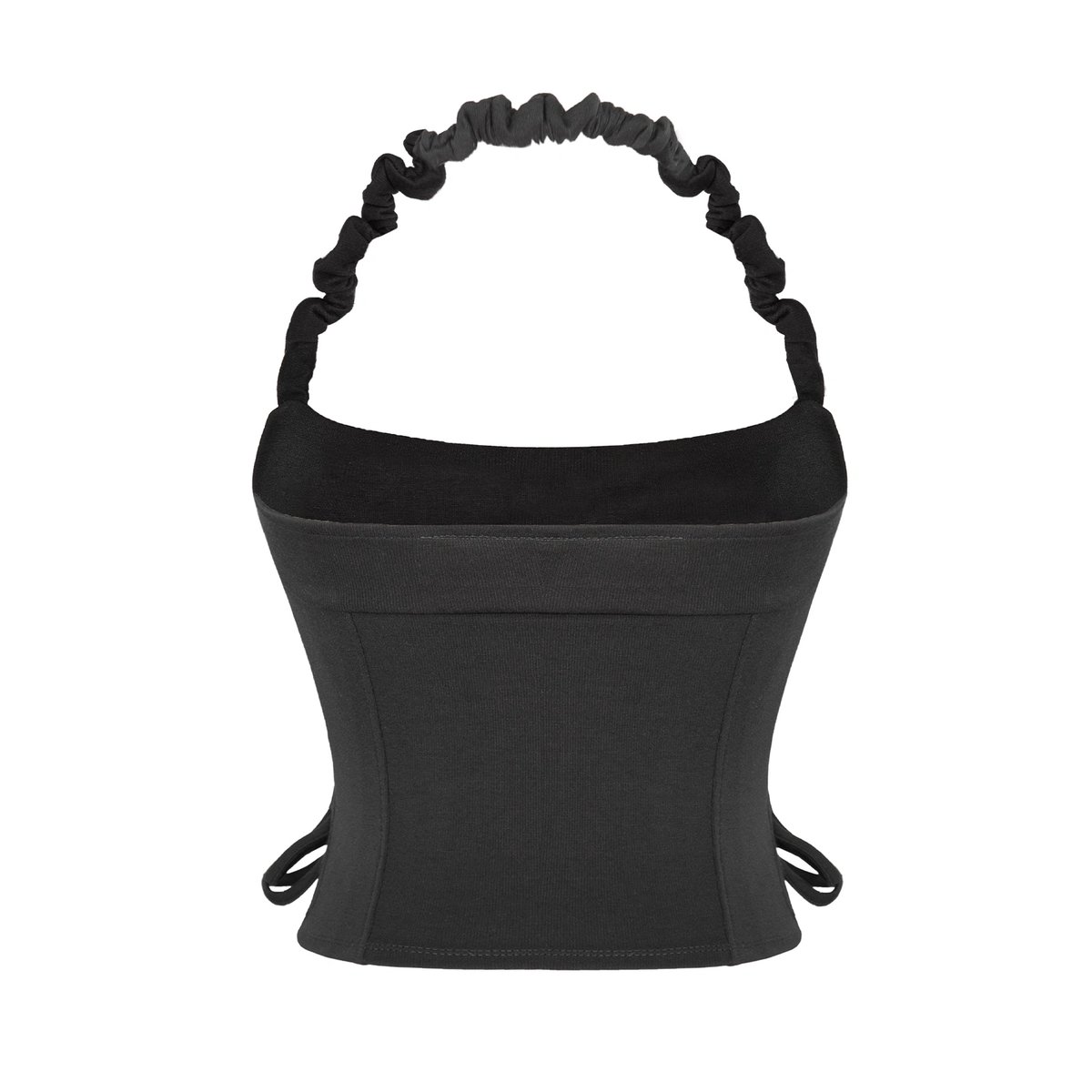 DKMV Grace Halter Crop Top - 黑色掛脖露腰上衣