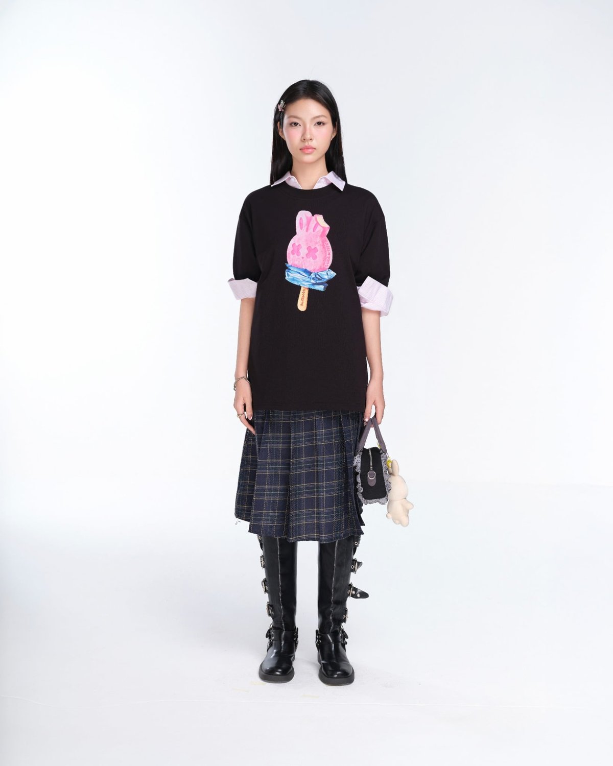 BAD RABBIT Gelato Rabbit Regular Tee 冰淇淋兔子絲印圓領短袖T恤