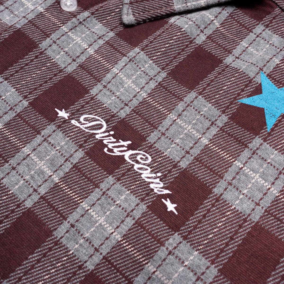 DirtyCoins Bluestar Check Shirt
