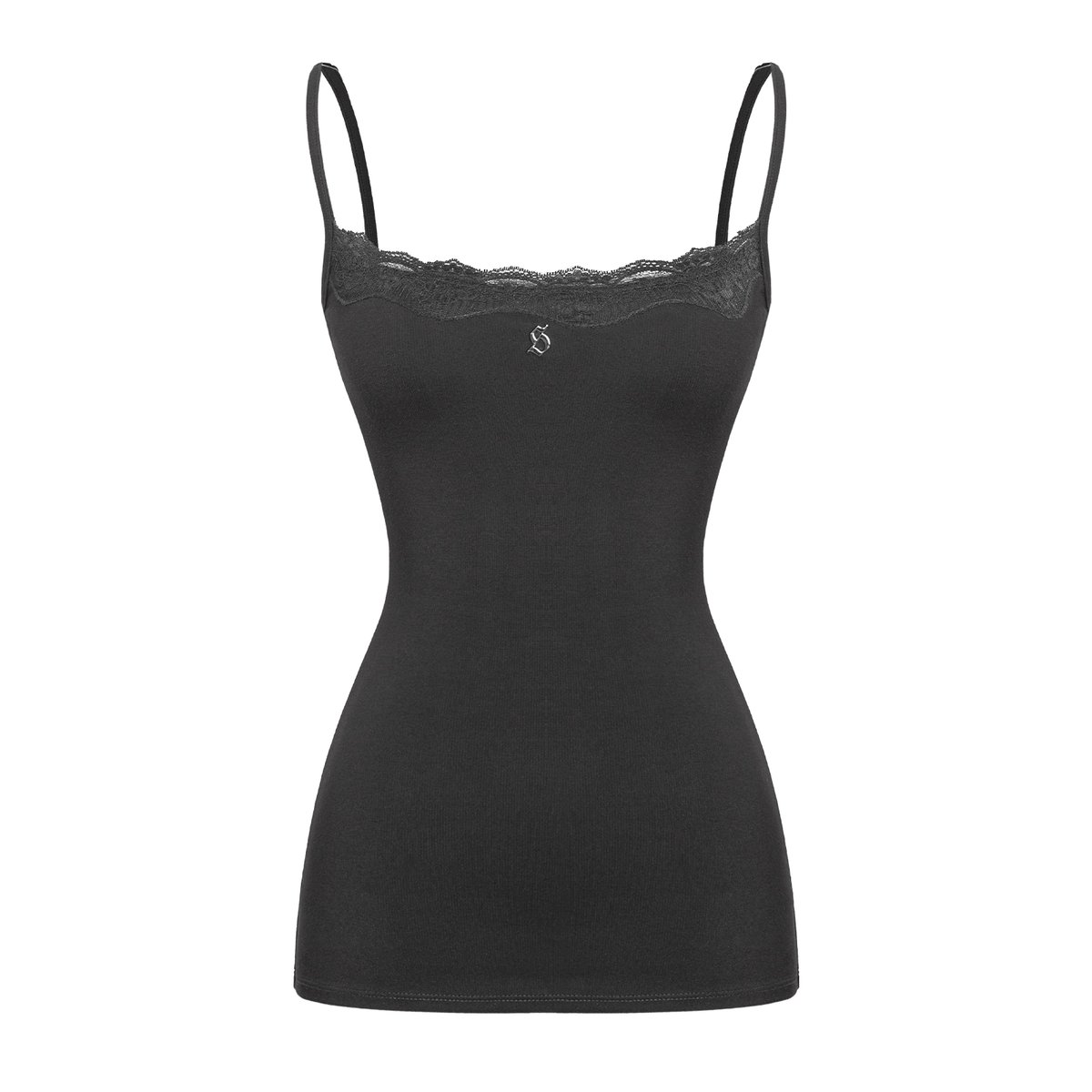 SISTERS Florence Lace Trim Spaghetti Strap Bodycon Dress