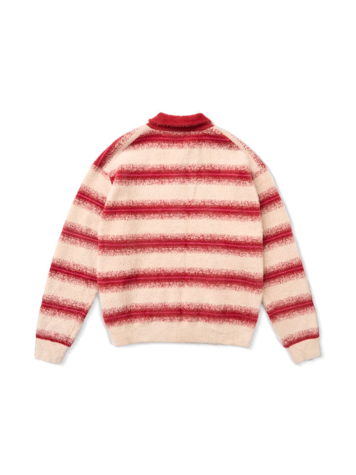 HADES Cozy Striped Polo 毛衣 - 紅色