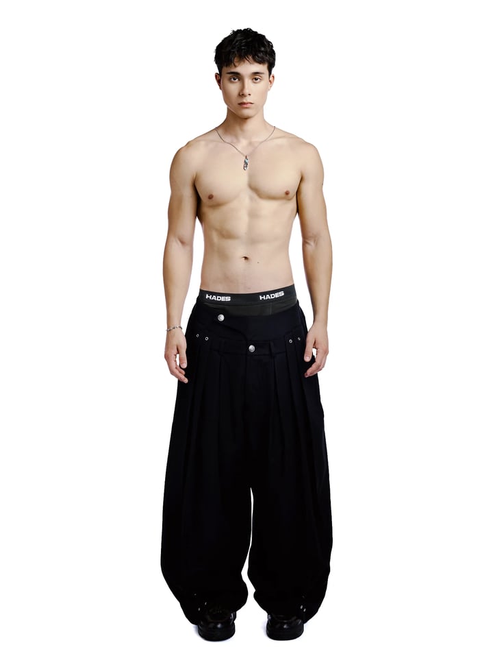 HADES Wrangler 百褶寬鬆長褲