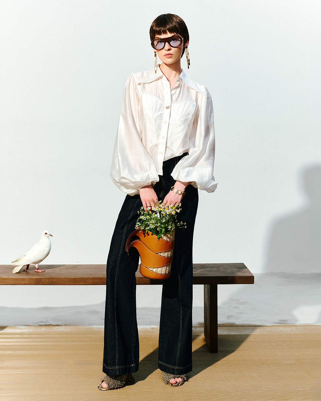 DEAR JOSÉ Falling for You Organza Blouse - White