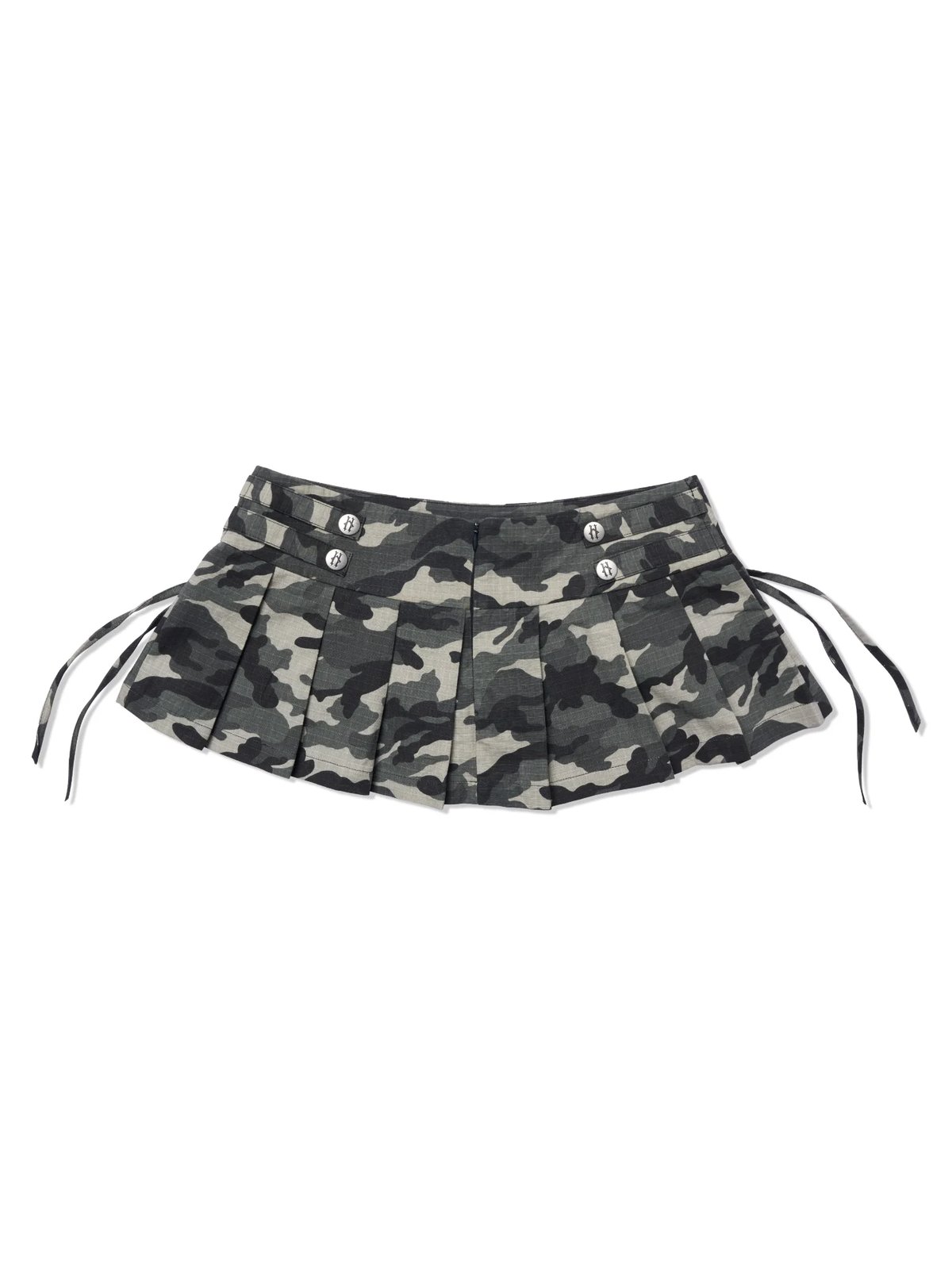 HADES Camo 迷彩褶皺迷你裙