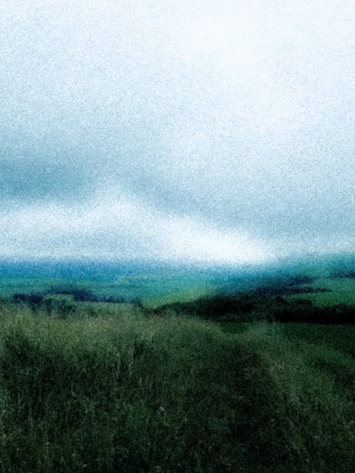 Original photography Landscape, Blue — "South Downs View" · 50.7 × 65.9 cm by Tracy Goldfinch Elson