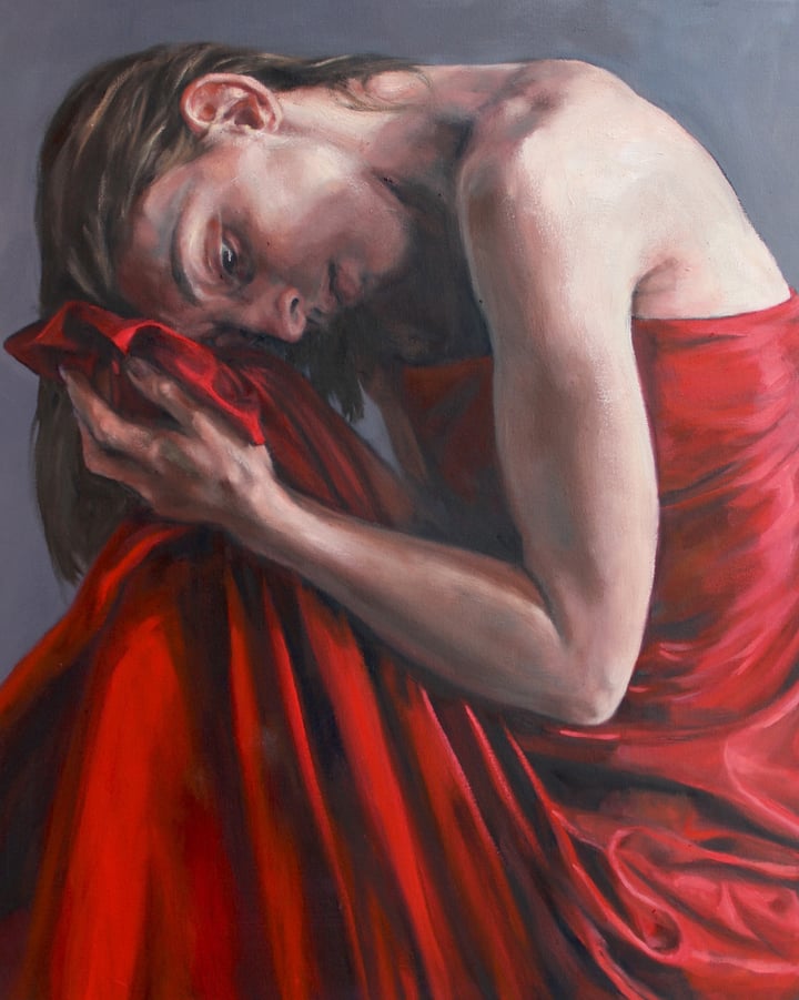 Girl in Red Dress
