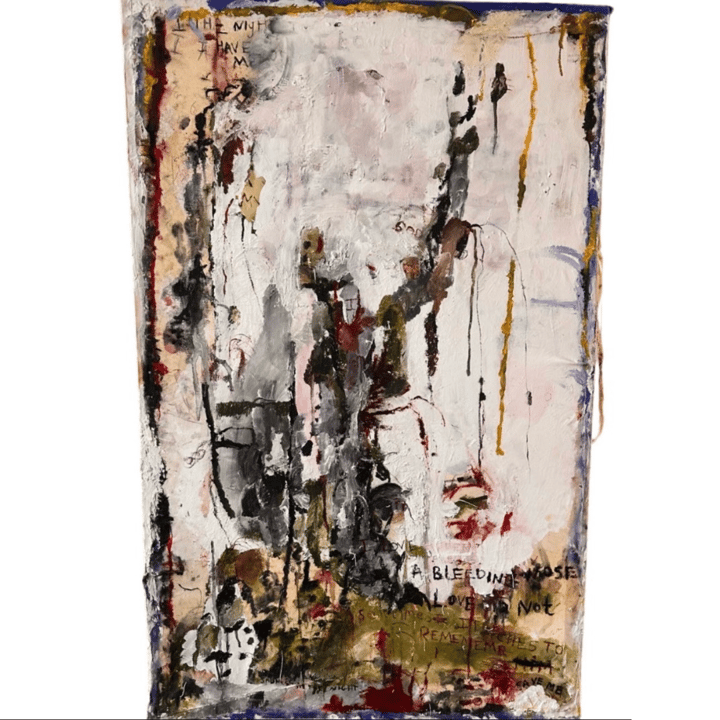 Original oil on calico portrait — "Untitled" · 50 × 120 cm by Kat Holmes