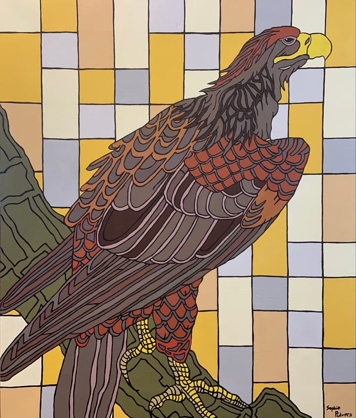 Golden Hawk, after Ohara Koson