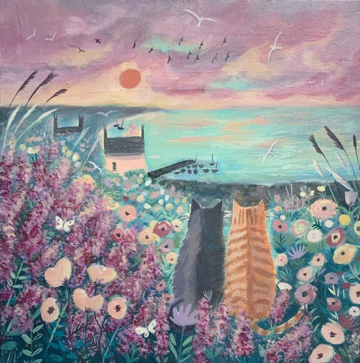 Coastal cats with cottage