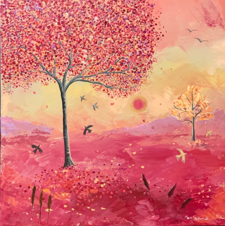 Autumn Trees in evening 