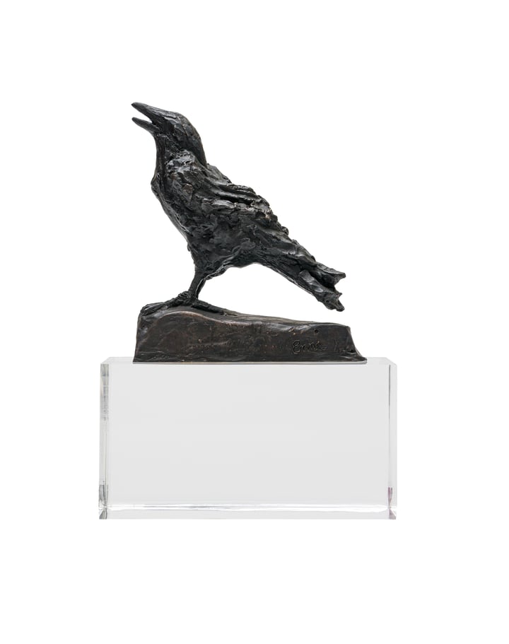 Original sculpture Bird, Black — "Hope Limited Edition Bronze 3/12" · 21 × 26 cm by Emma Halford