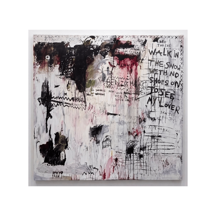 Original oil Painting — "Three for joy" · 200 × 200 cm by Kat Holmes