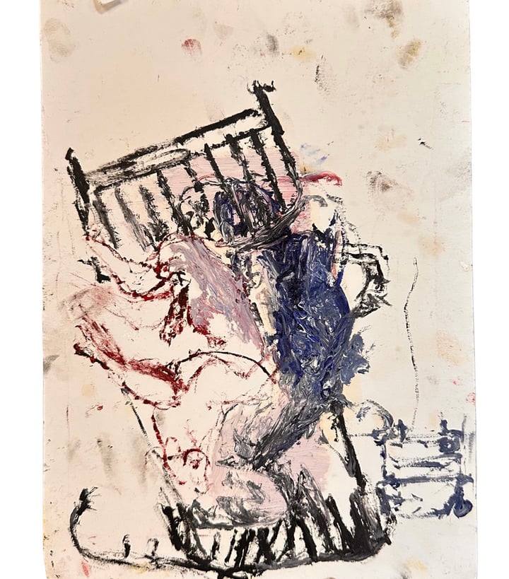 Original paintings landscape, Muted Tones — "No title" by Kat Holmes