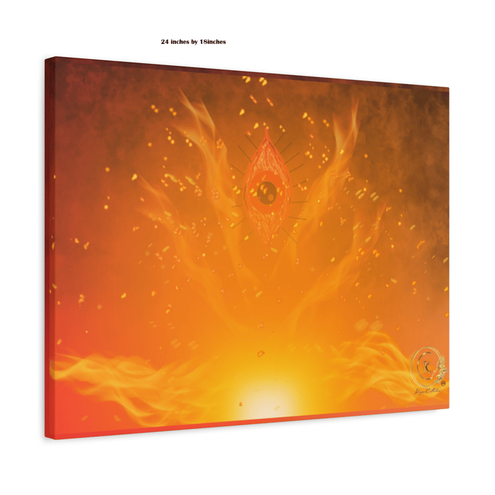 Original digital art FIRE, Gold — "The Fire OF The Third Eye" · 120 × 80 cm by Kriyas Collection
