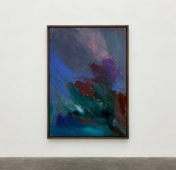 Original acrylics on canvas abstract, earthy — "whatever happens" · 50 × 70 cm by Tereza Košina