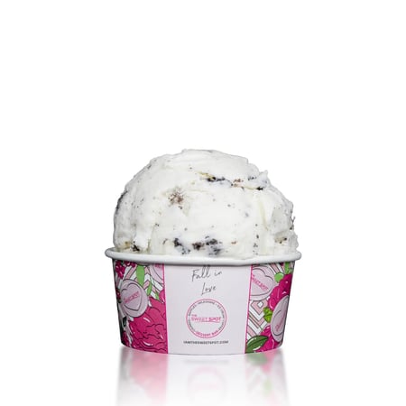 Vanilla ice cream with delicious cream-filled cookie chunks.