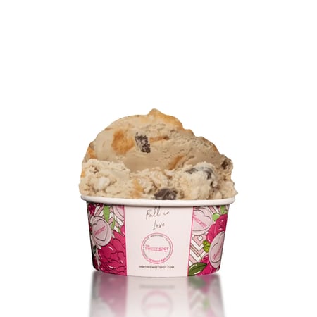 Brown butter ice cream swirled with salty caramel sauce and mixed with bourbon truffles