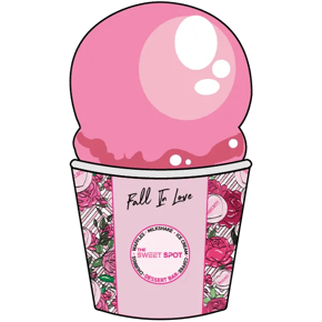 Regular ice cream cup with two scoops