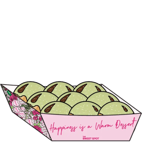 Donut puffs with Nutella, pistachio cream, and crispy kataifi