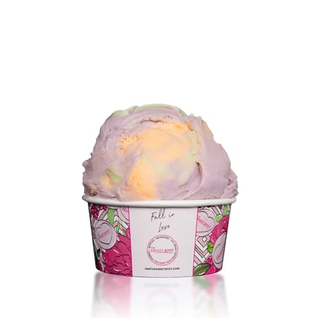 Lemon, lime, and orange, refreshing rainbow sherbet.