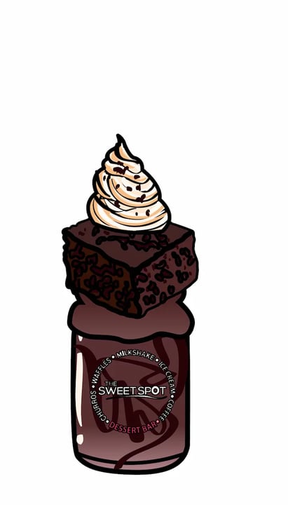 Brownie explosive milkshake art the sweet spot.