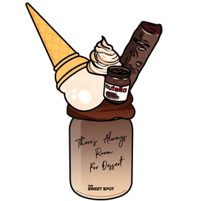 Nutella milkshake with Kinder Bueno bar and mini jar