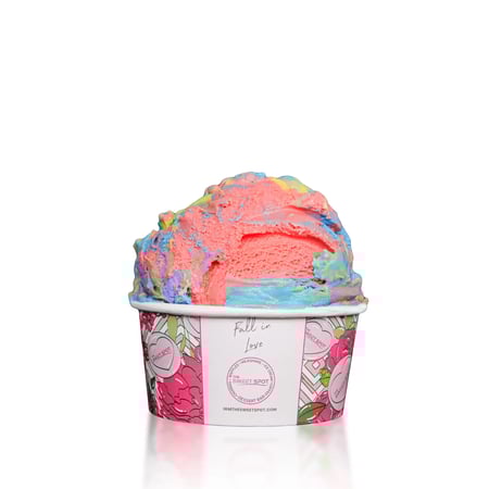 A twist of strawberry, banana, and Blue Moon ice cream.