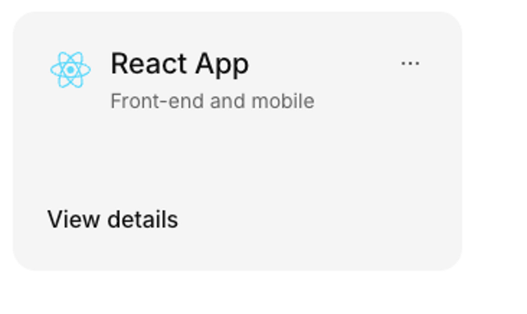 react app
