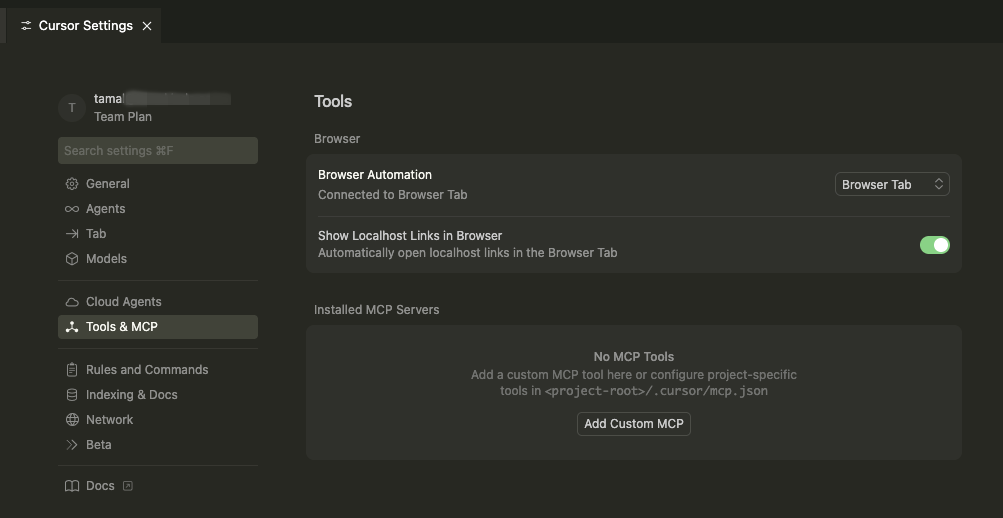 add MCP server in cursor