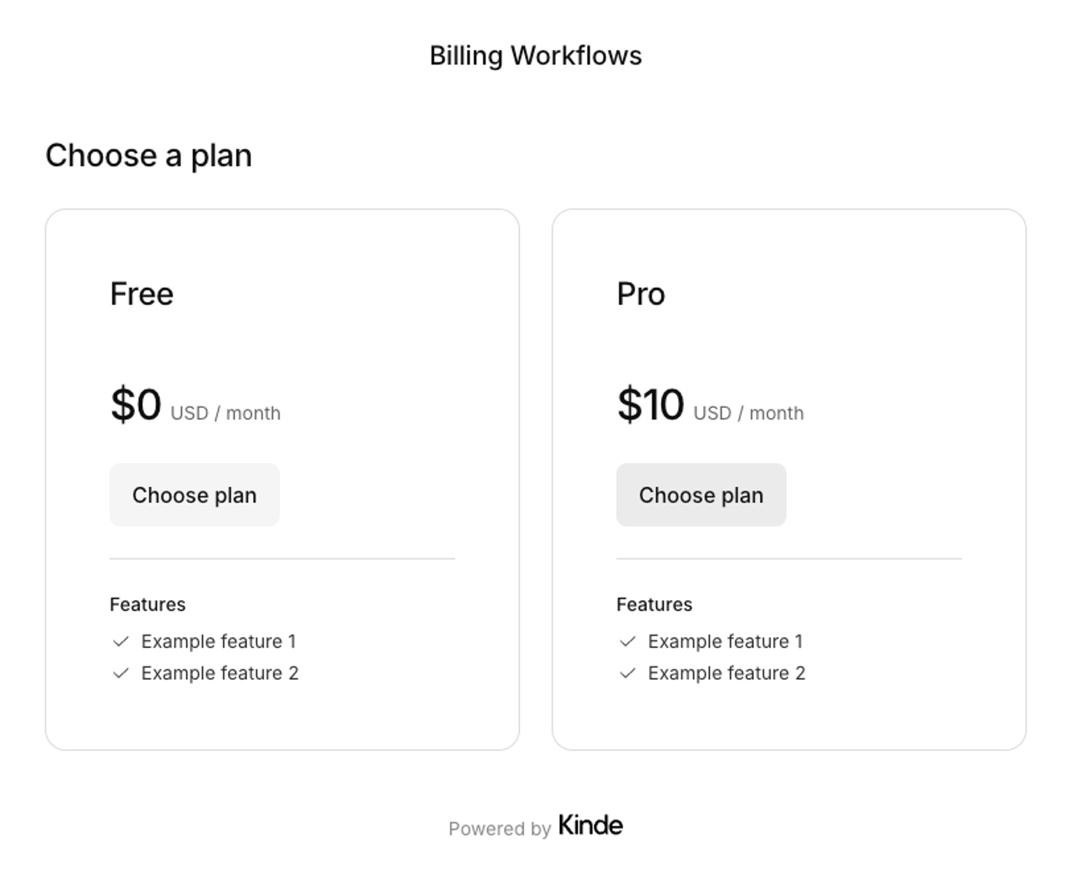 plan selection window