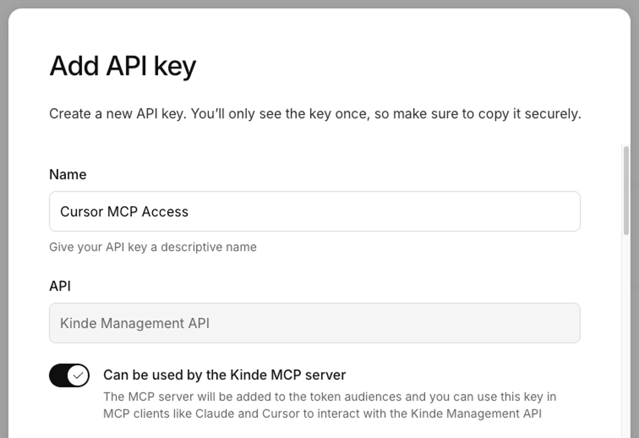 add api key