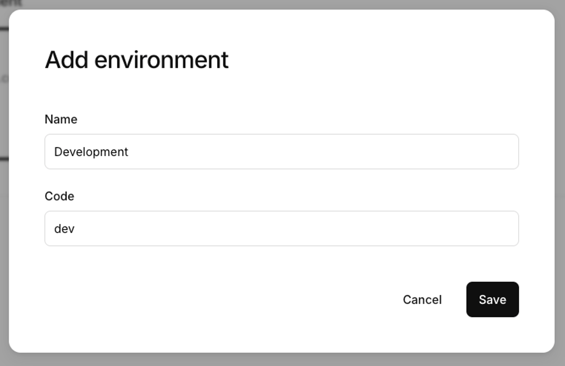 add new environment in kinde