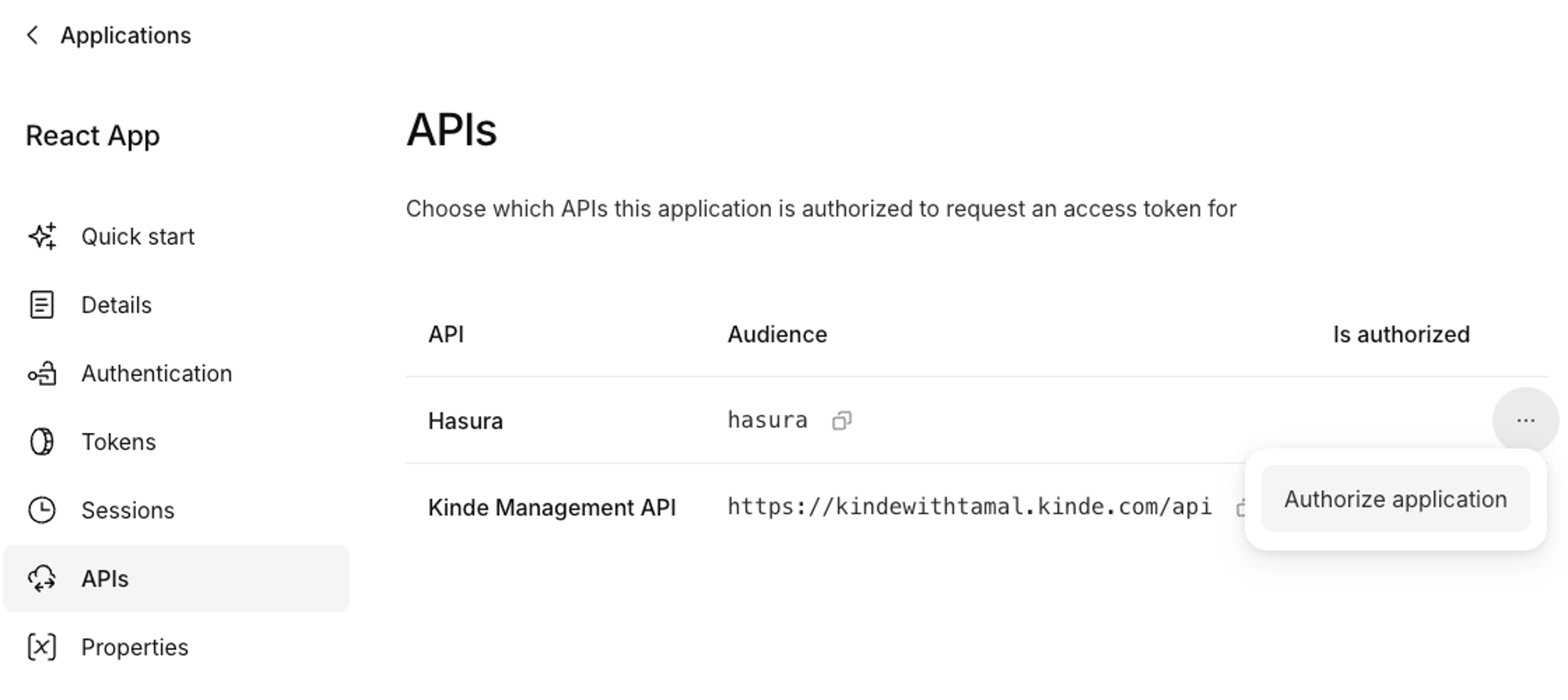 authorize api