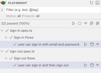Playwright tests passed
