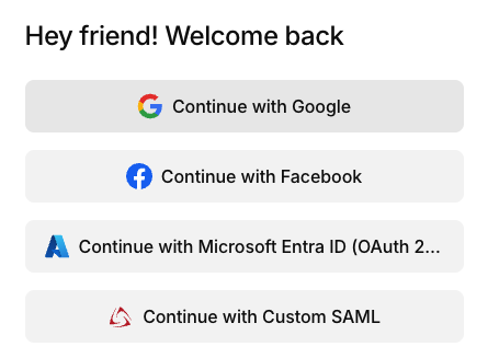 custom social or enterprise connections