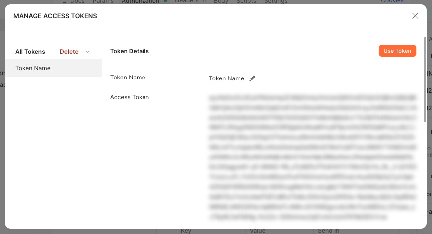 M2M access token obtained in Postman