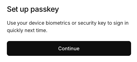 setup a passkey