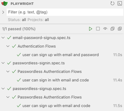 user can sign up with email and code