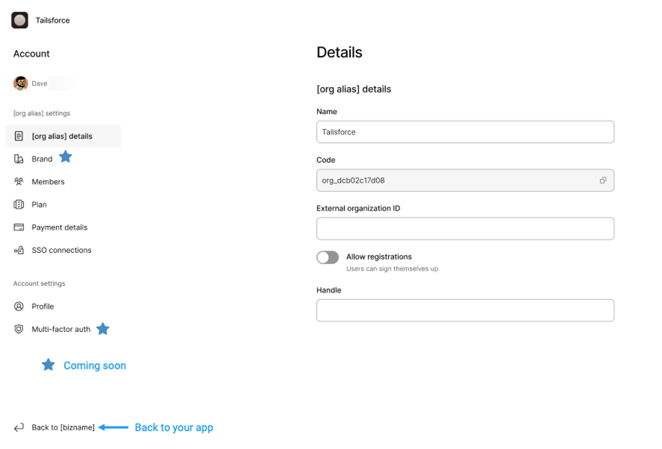 Self-serve portal in Kinde