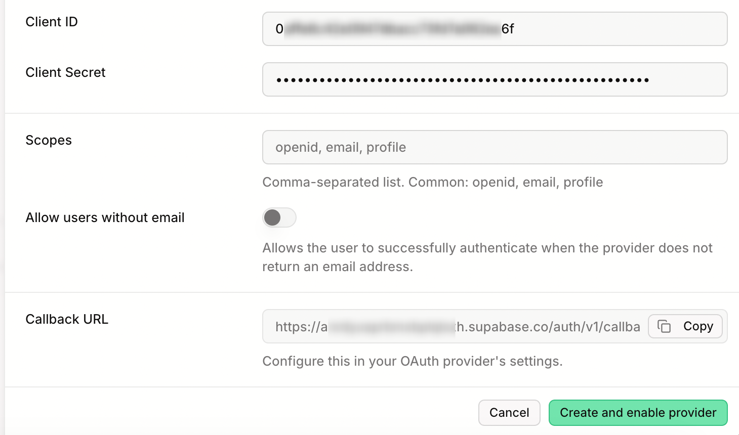 supabase custom auth provider screen 2