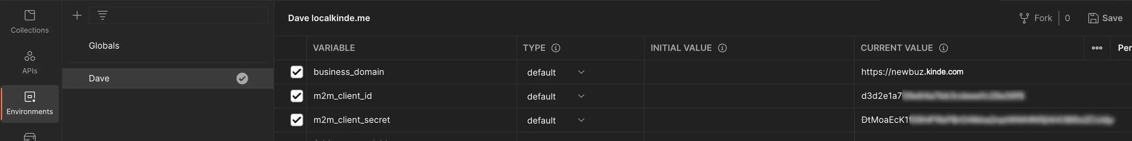 Adding environment variables in Postman