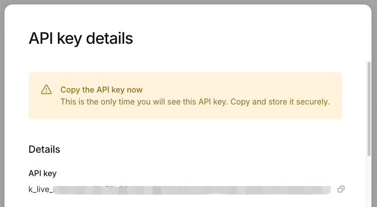 copy api key