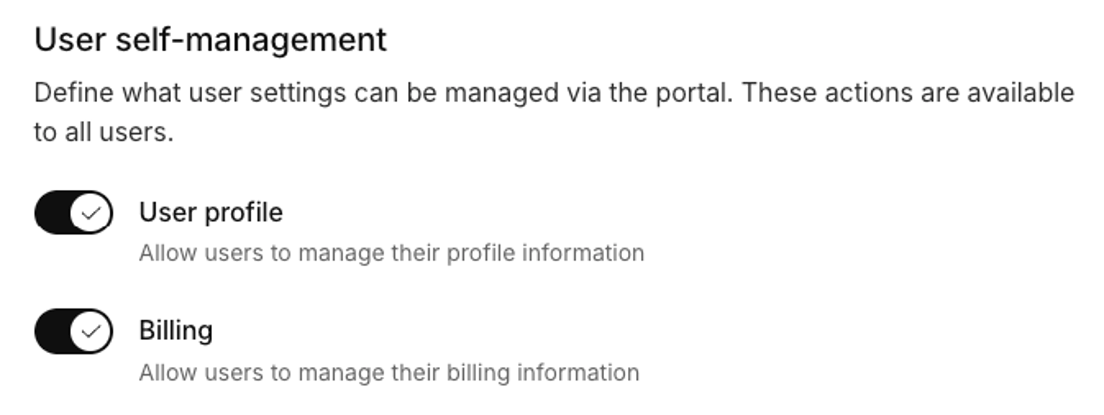 self-serve portal select billing