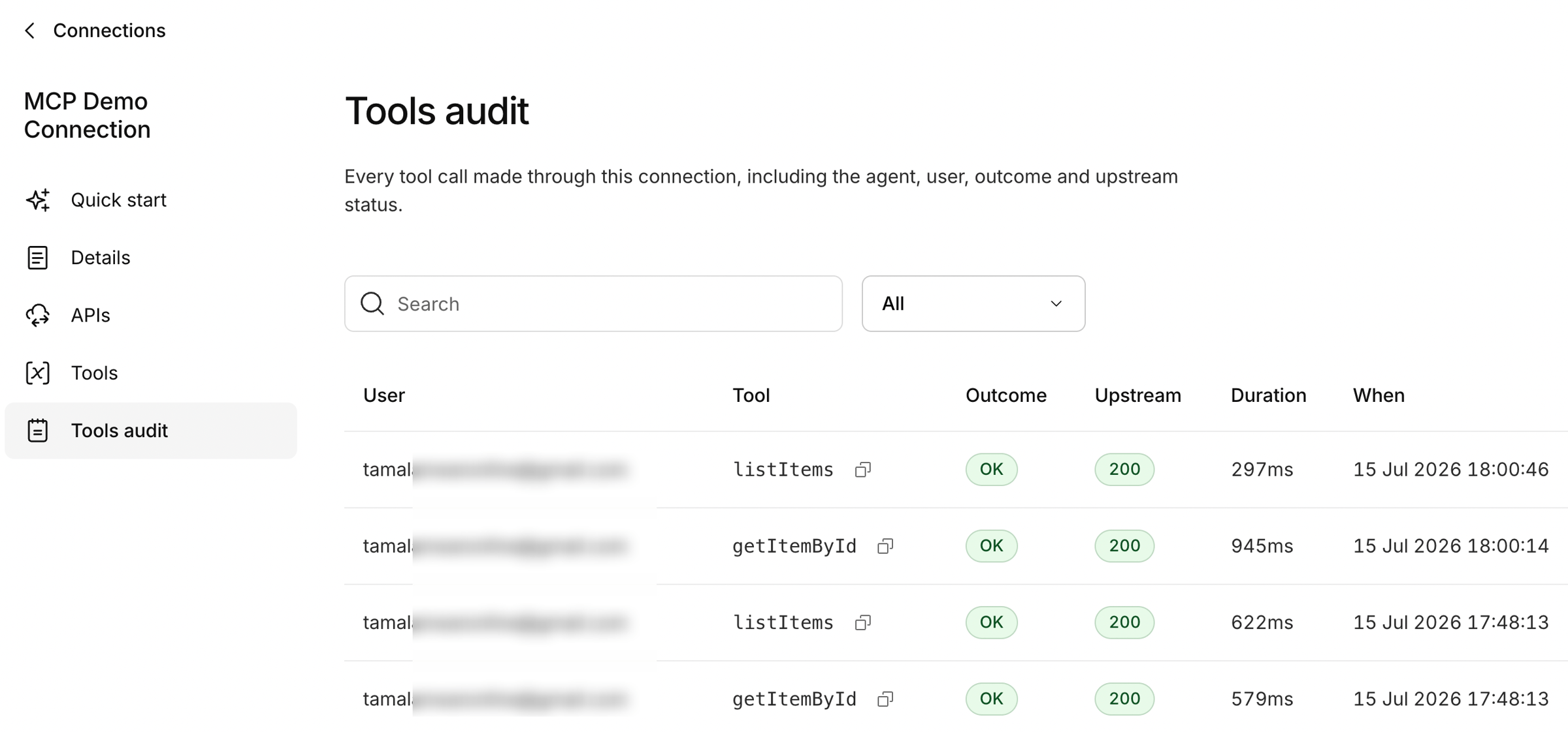 tools audit page
