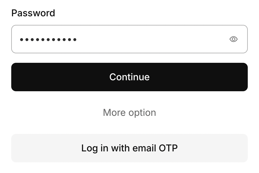 custom labels for OTP button and separator