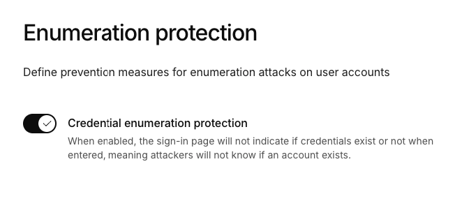 Enumeration protection