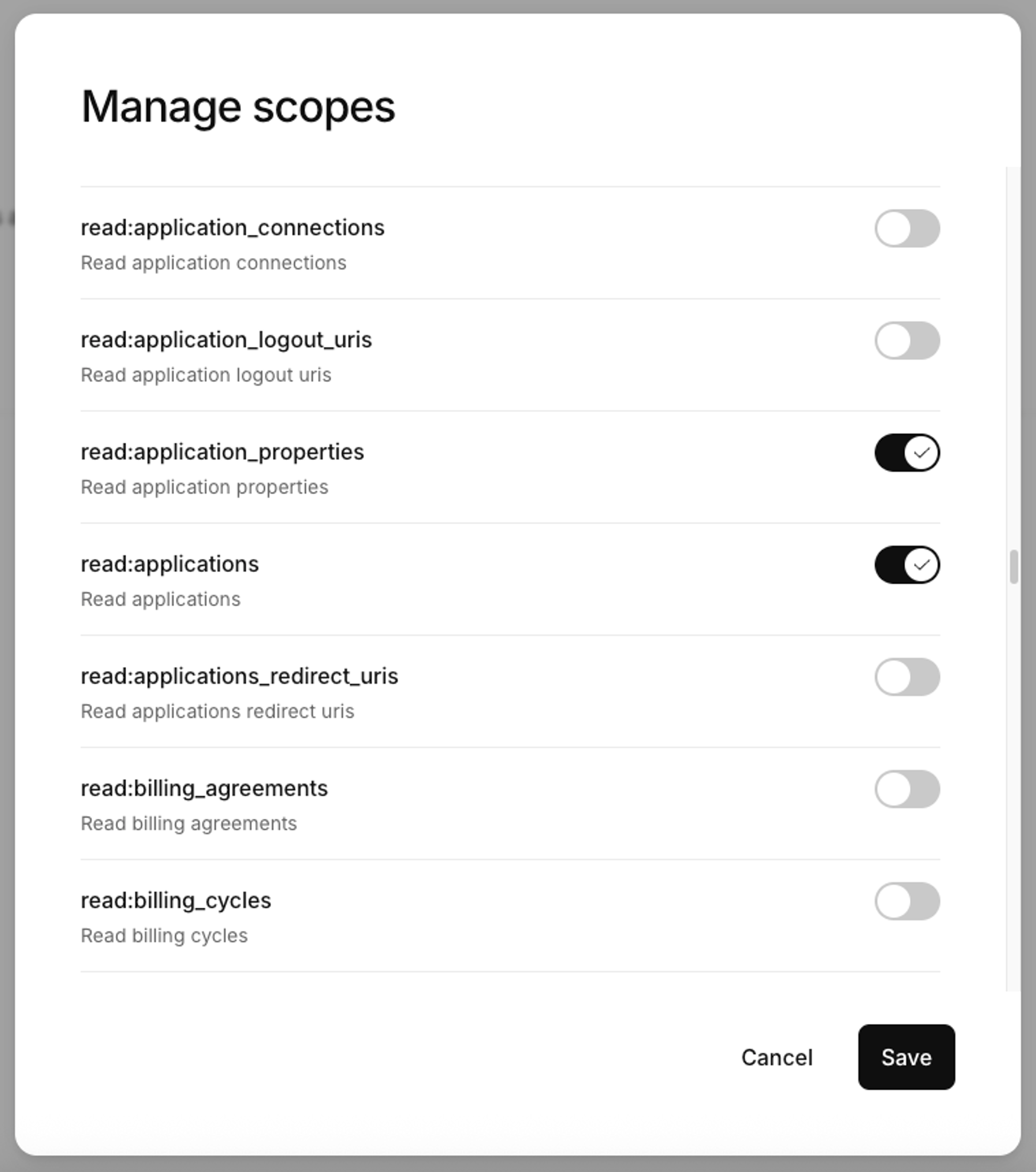 manage scopes